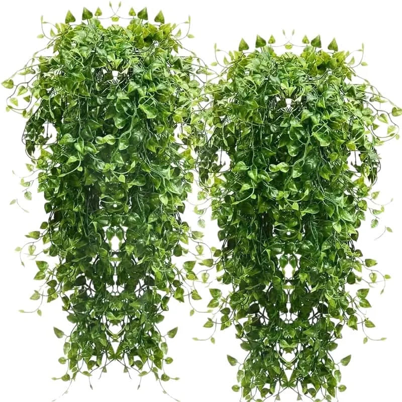 Enredaderas verdes artificiales colgantes para decoración del hogar