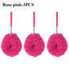Three rose pink extendable microfiber dusters with pink handles