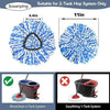 Replacement mop heads for a 2-tank spin mop system, showing both 4.4in and 11in options.