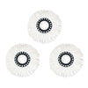 Cabezal de fregona de microfibra blanca con diseño giratorio y acentos negros