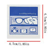 A package of lens and screen cleaning wipes with illustrations of glasses, a camera, a smartphone, and a laptop.