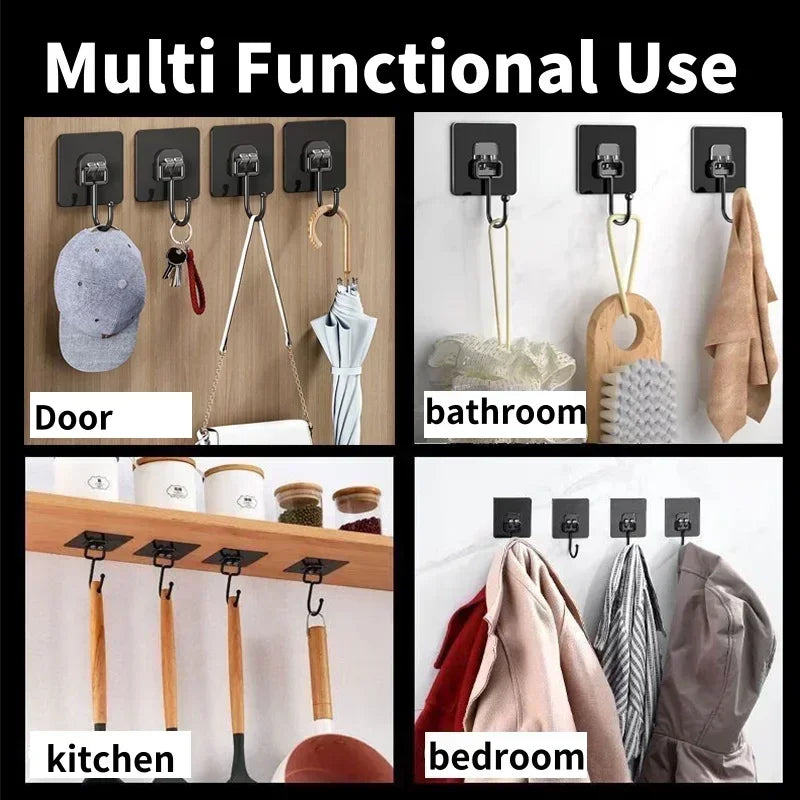 Multi functional rotating wall hooks used for door, bathroom, kitchen, and bedroom storage
