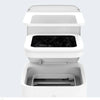 White reusable refill rings for kitchen trash cans shown in an open container.