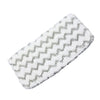 Replacement microfiber pads for a Shark steam mop with a white and gray chevron pattern