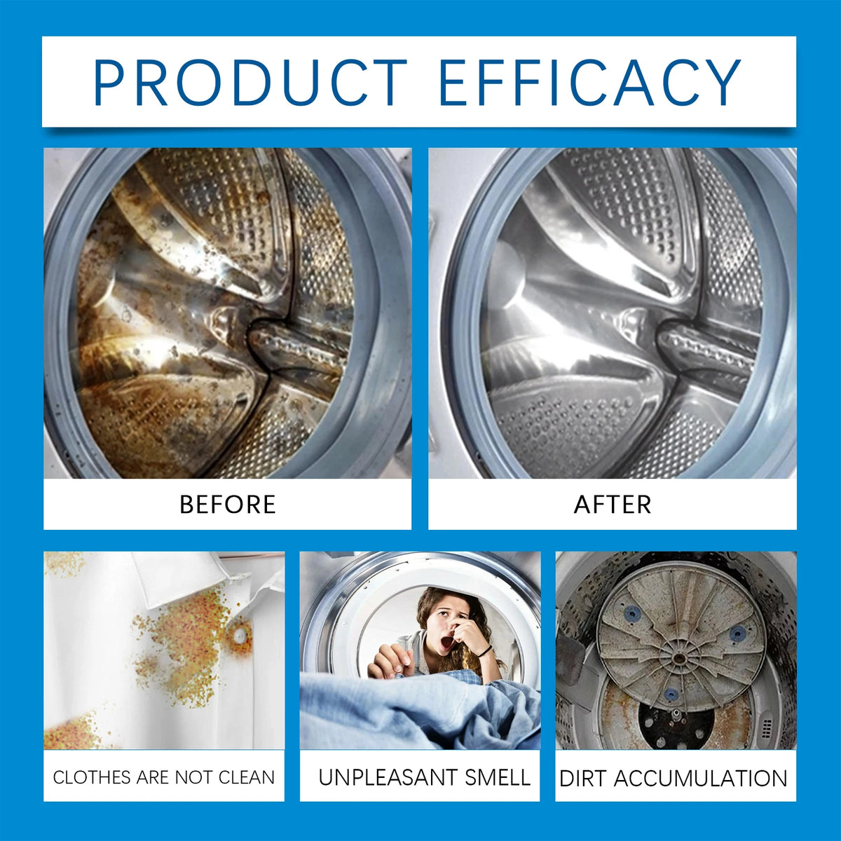 Effervescent Tablet Washing Machine Cleaner