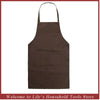 A dark brown adjustable unisex cooking apron displayed against a white background.