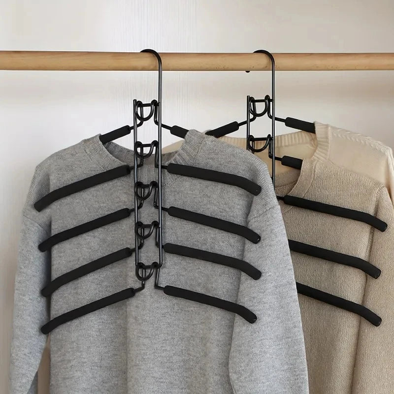 Heavy Duty Space-Saving Metal Hangers with Non-Slip Foam Pads