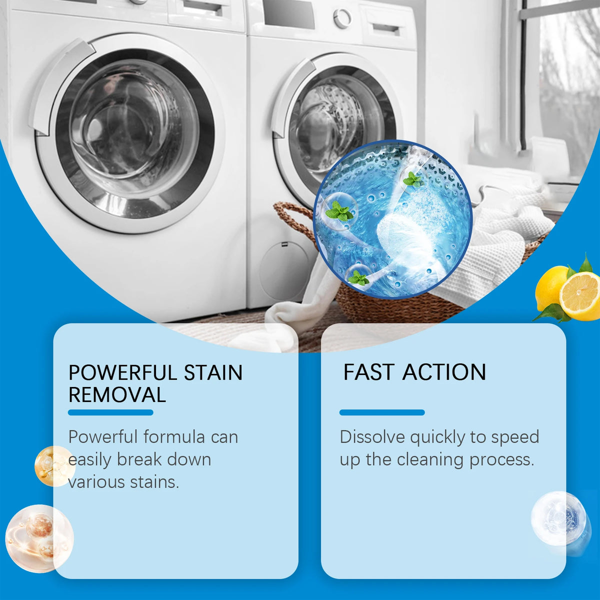 Effervescent Tablet Washing Machine Cleaner