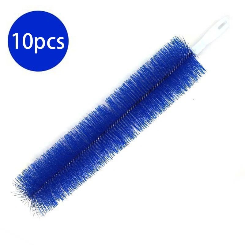 A blue bendable multi-purpose cleaning brush with a white handle, packaged as 10 pieces.