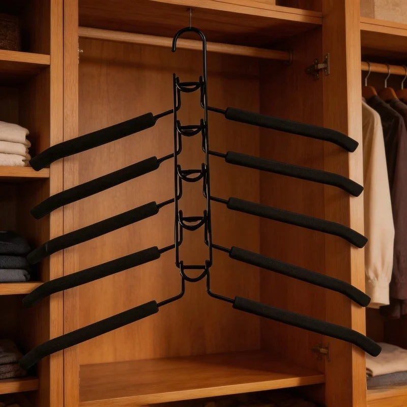 Heavy Duty Space-Saving Metal Hangers with Non-Slip Foam Pads