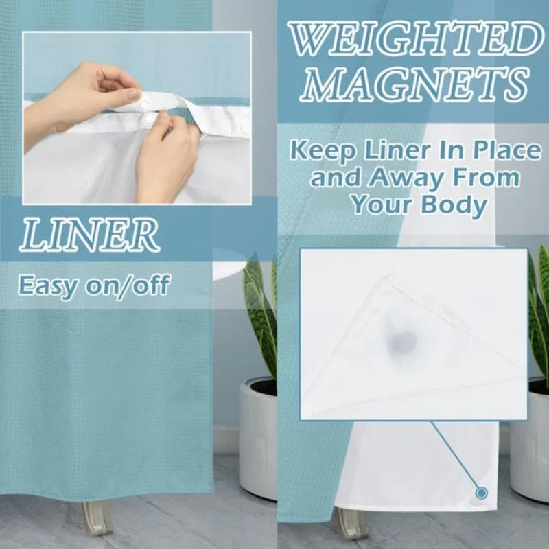 Gewichtsmagnete, um eine Liner am Platz zu halten und von der Körperoberfläche wegzuhalten.