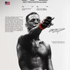 Black and white portrait of Nate Diaz in a fighting stance for a canvas art print.