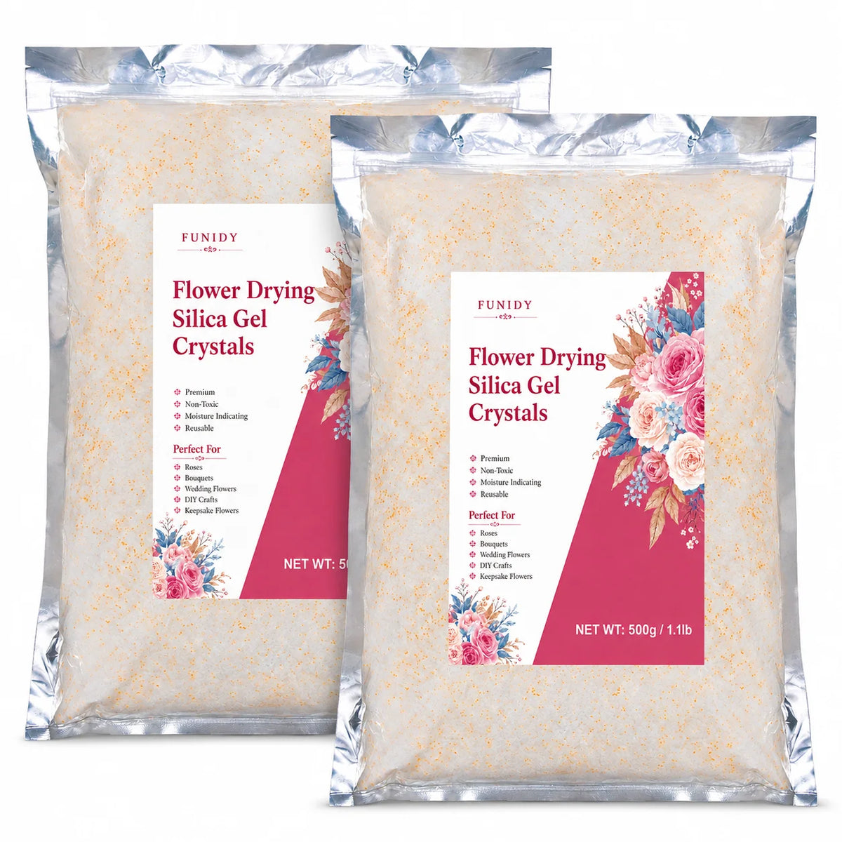 Bag of Funidy Flower Drying Silica Gel Crystals for floral preservation