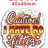 Señal de advertencia con el texto Precaución, sin molde y dimensiones del producto 40x40mm