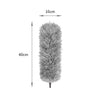 A fluffy, gray, cylindrical duster with a 16cm length and 40cm height.