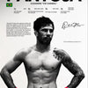 A muscular male fighter with a beard and tattoos is shown in a portrait style for a canvas art print.