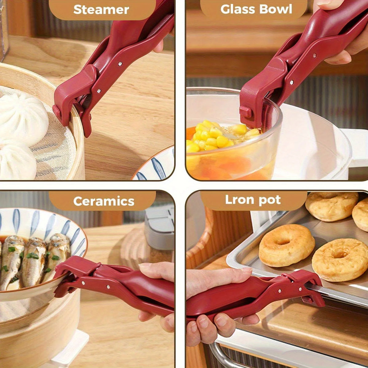 Silicone Anti-Scald Dish Clips for Cooking
