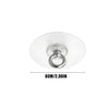 Clear acrylic wall hook with a stainless steel ring and mounting hardware