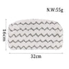 Replacement microfiber pads for a shark steam mop, white with gray chevron pattern.