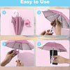 Four steps showing how to use a 2-pack of universal phone sunshades with suction cups for protection.