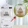 Un paquet blanc de sachets absorbants d'humidité APP 500ml pour vêtements et rangement, avec un schéma inséré.