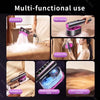 A multi-functional handheld garment steamer iron used for household tasks, travel, and mite removal.