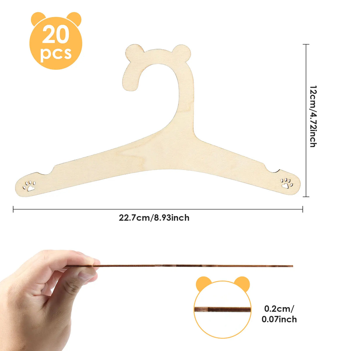 A wooden storage crate organizer shaped like a bear, showing its size and detail.