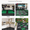Anti-slip drainage mats shown in various contexts including a garage, basement, kitchen, and garden.