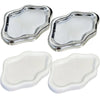 Silver and white cloud-shaped jewelry organizer trays