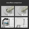 Comparison images showing the before and after use of Universal Pipe and Wall Hole Sealant Clay.