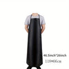 Black heavy-duty waterproof PU leather apron worn by a person.