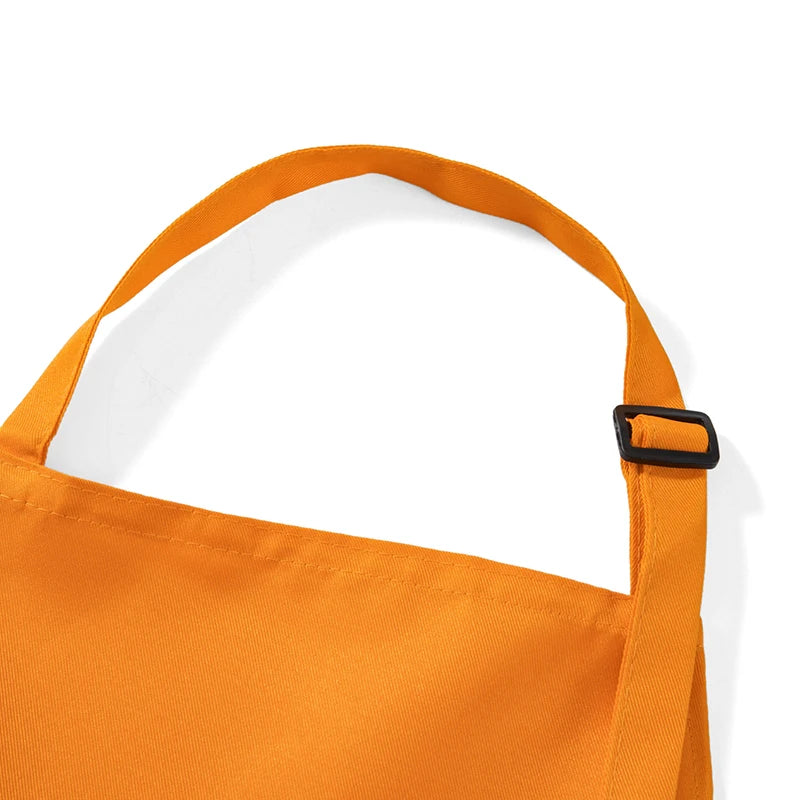 Orange kids adjustable apron and chef hat set