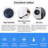 Anti-vibration rubber pads for washing machines and dryers showing features like high flexibility, vacuum suction cup, and wa