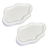 A white cloud-shaped jewelry organizer tray with a slightly wavy, organic edge.