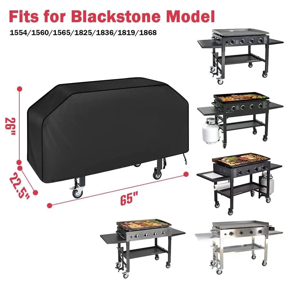 Cubierta y accesorios de parrilla BBQ Blackstone para modelos 1554, 1560, 1565, 1825, 1836, 1819 y 1868.
