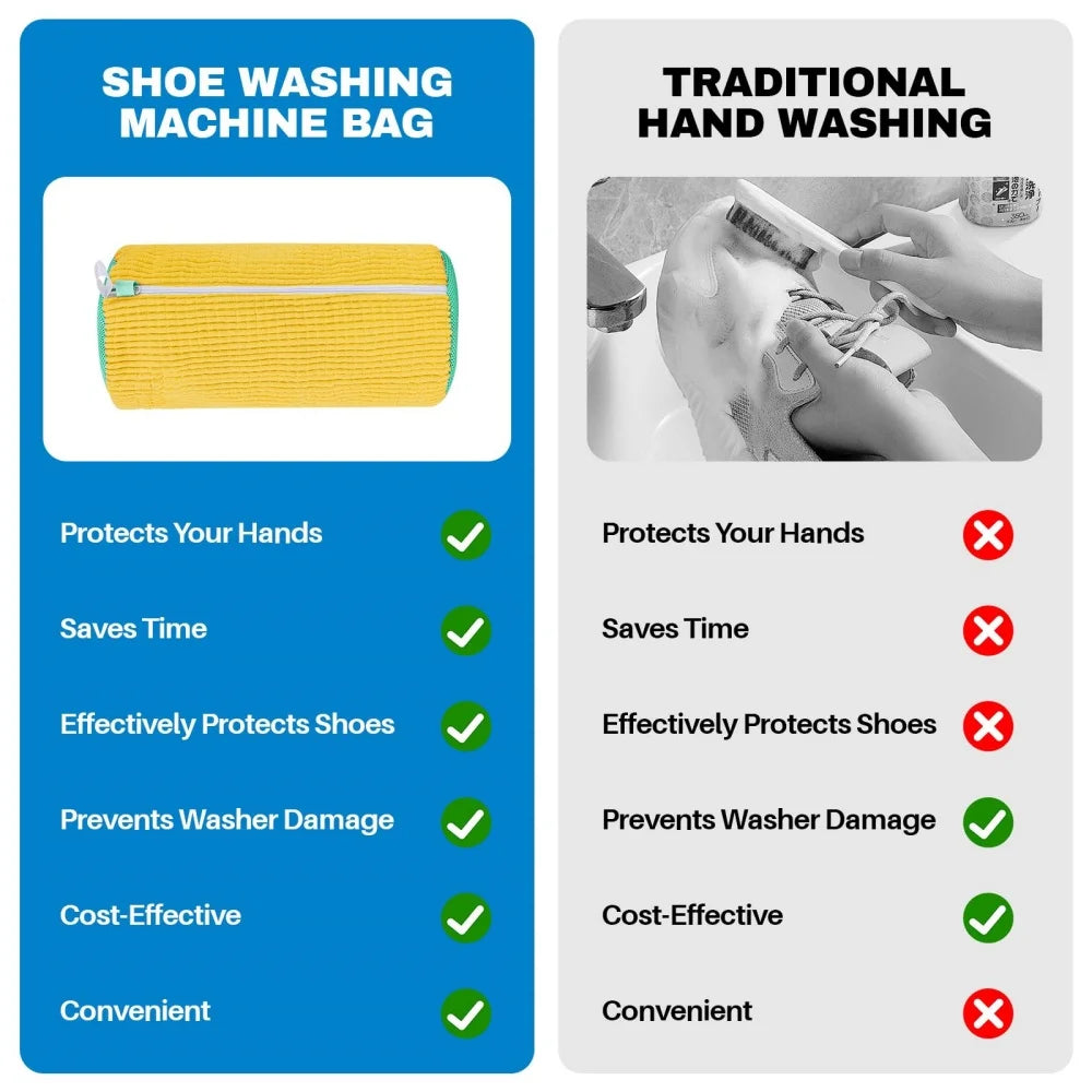 Reusable Shoe Cleaning Bags for Laundry