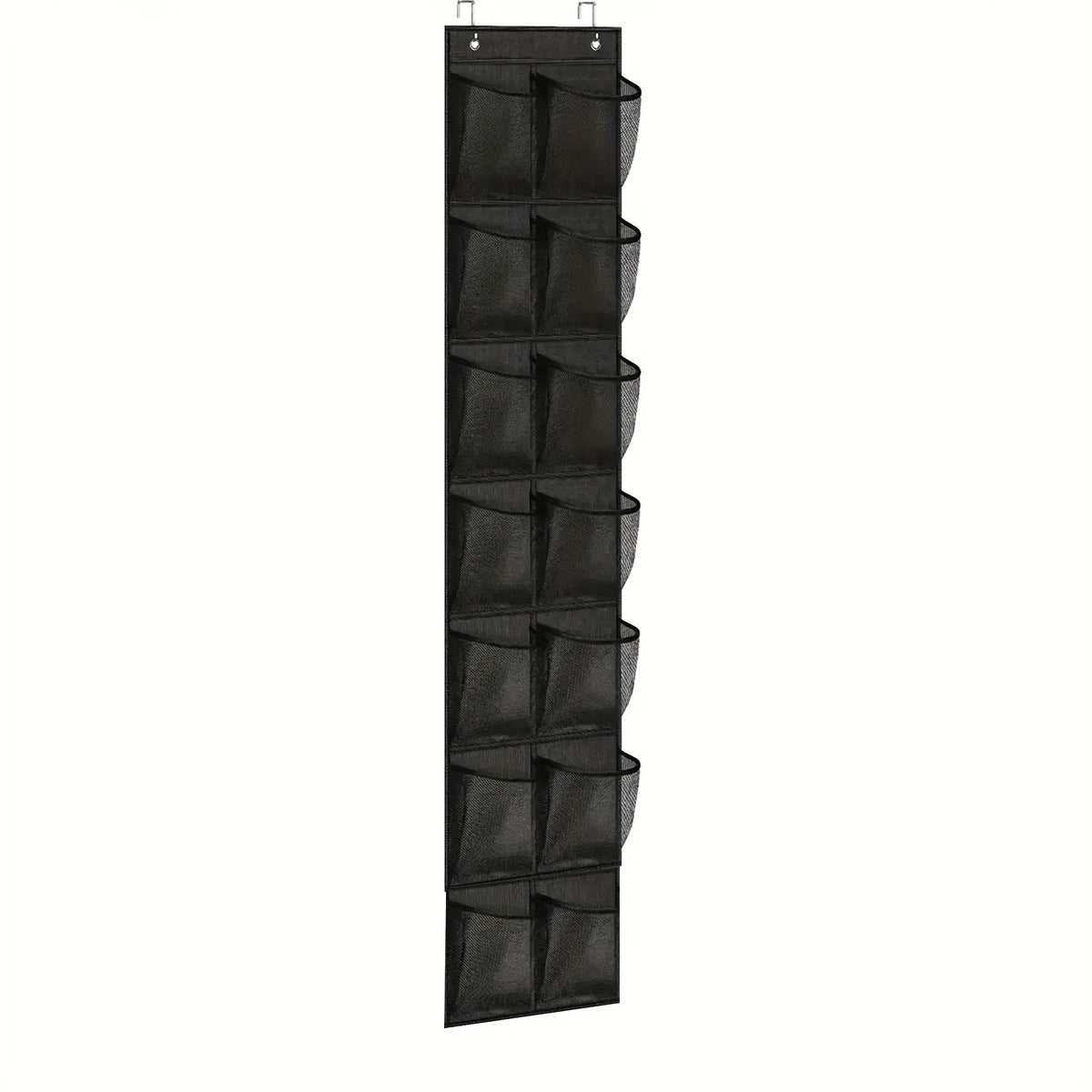 Schwarzer Schuhaufhänger mit mehreren Fächern für Schuhe