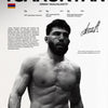 Black and white photo of MMA fighter Tsarukyan in a muscular pose for a canvas art print.