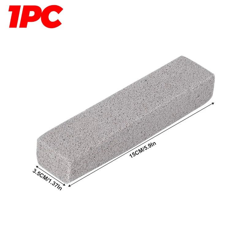 Bloque rectangular de piedra pómez natural gris para limpiar y fregar.