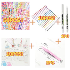 Colección de pegatinas permanentes con 50, 10 y 1 pieza, con diversos diseños lindos.