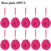 Ten rose pink extendable microfiber dusters on hangers