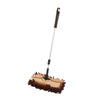A toddler mini broom and dustpan set with a brown brush and handle.