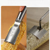 Stainless steel corn kernel remover peeler showing a perfect fit on corn kernels.