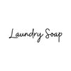 A handwritten style text displaying the words Laundry Soap.