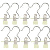 A set of stainless steel clothespins for laundry and organization, shown in various forms.