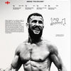 A muscular male fighter with a beard is shown in a black and white portrait for a canvas art print.