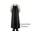 Black heavy-duty waterproof PU leather apron worn by a person.