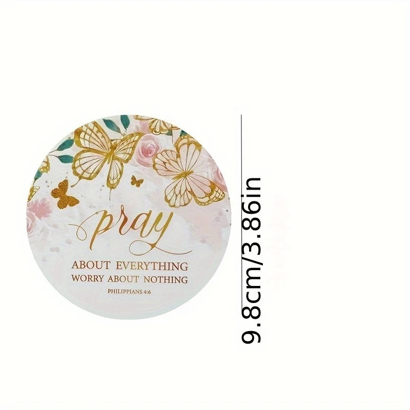 Floral Pattern Wooden Coasters