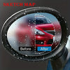 Sketch map showing before and after results of anti-fog and rainproof film on a car mirror.