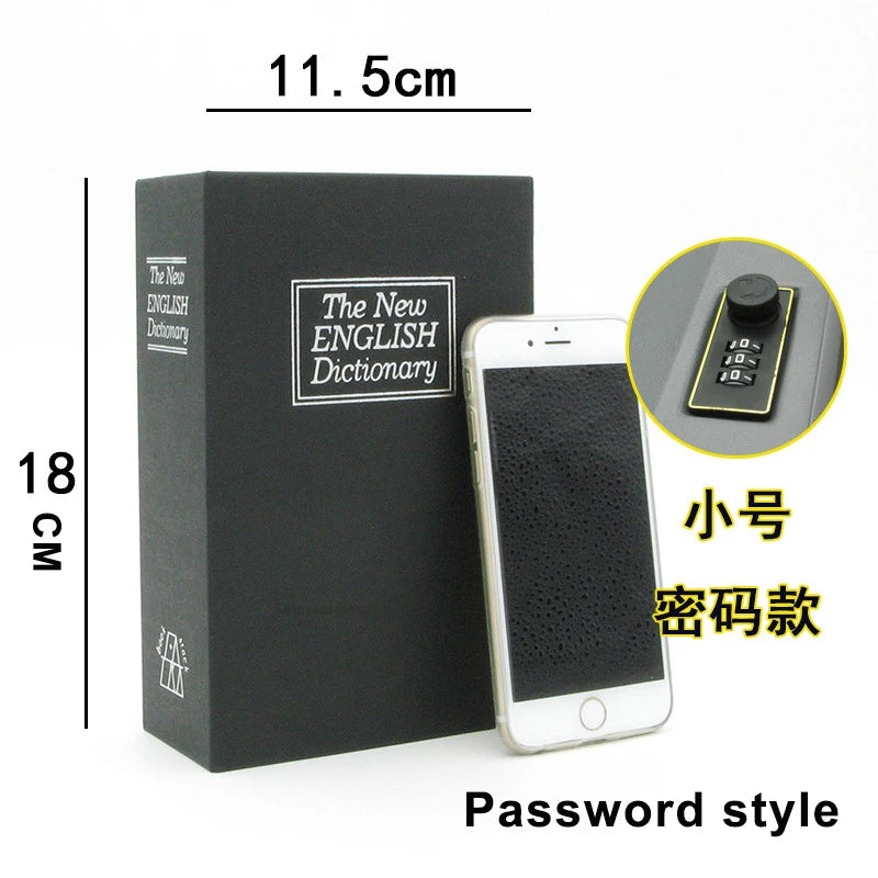 A black box and an iPhone displaying a password style combination lock storage product.